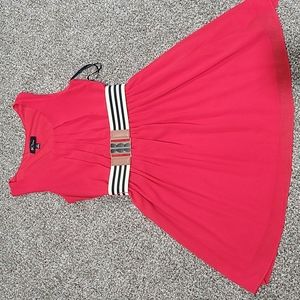 BCX red belted dress. Size small